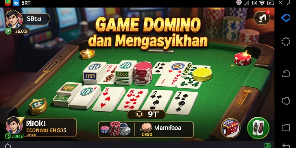 Screenshot dari gameplay seru di 5RT menunjukkan momen mendebarkan permainan Domino.