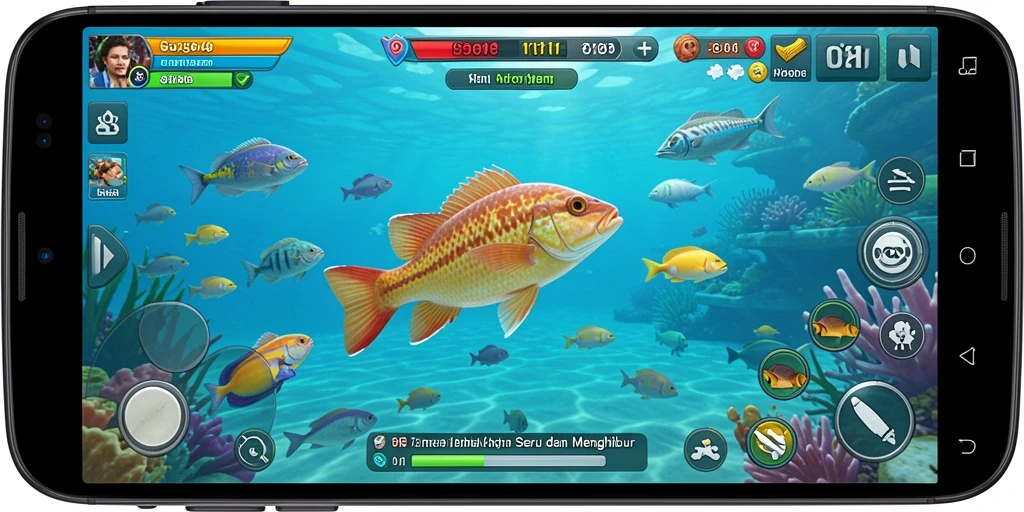 Gameplay seru dari 8364 dengan penembakan ikan yang mendebarkan.
