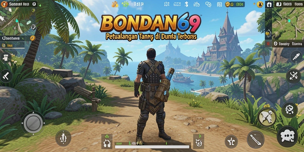 Screenshot BONDAN69 yang menunjukkan pemain menjelajahi dunia terbuka yang indah.