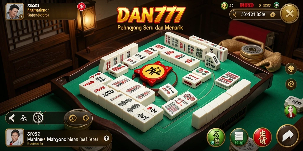 Screenshot gameplay DAN777 menampilkan pengalaman seru dalam bermain Mahjong.