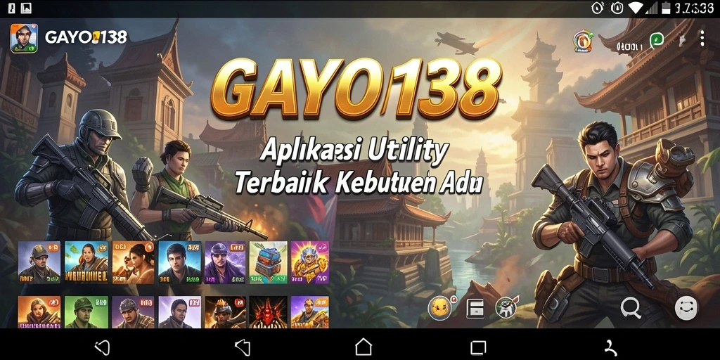 Tampilan antarmuka GAYO138 yang intuitif dan mudah digunakan.