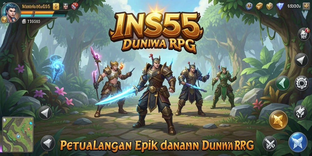 Tampilan gameplay INS55 yang menampilkan pertarungan mendebarkan di dunia RPG.