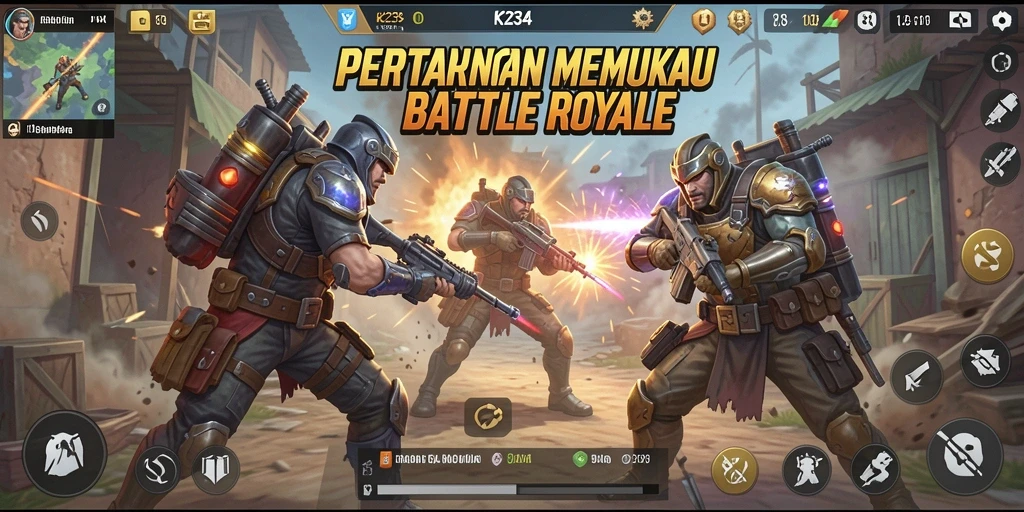 Screenshot utama K234 yang menampilkan intensitas pertarungan di arena Battle Royale.