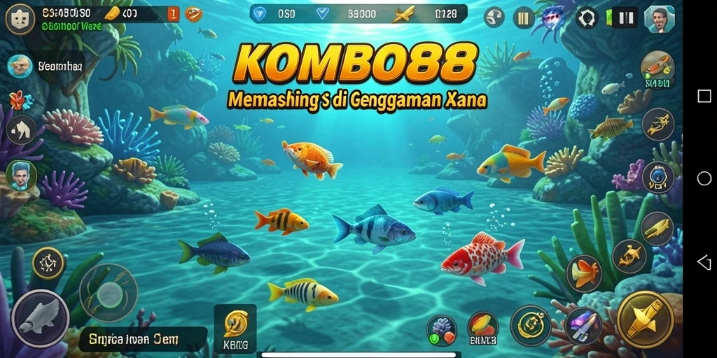 Tampilan gameplay memancing yang seru di KOMBO88.