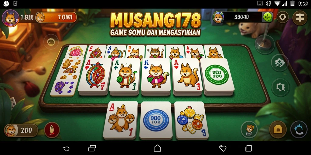 Screenshot gameplay MUSANG178 menunjukkan keseruan bermain Domino.