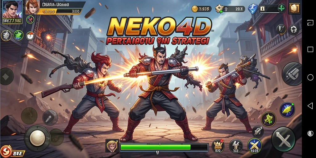 Tampilan menarik dari gameplay NEKO4D dengan pertarungan seru.