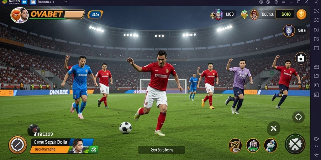 Tampilan gameplay <strong>OVABET</strong> yang menegangkan dan mendebarkan dalam pertandingan sepak bola.