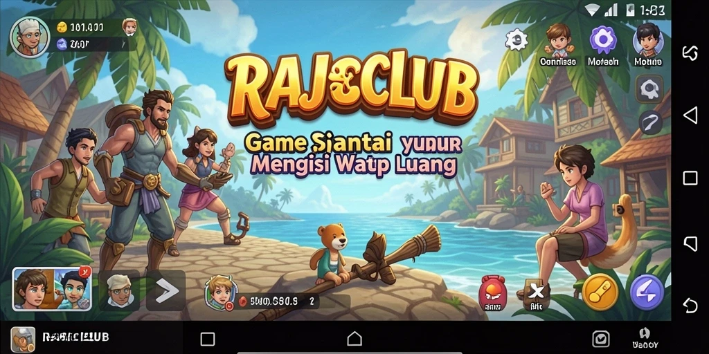 Screenshot menunjukkan keseruan gameplay RAJACLUB yang penuh warna.