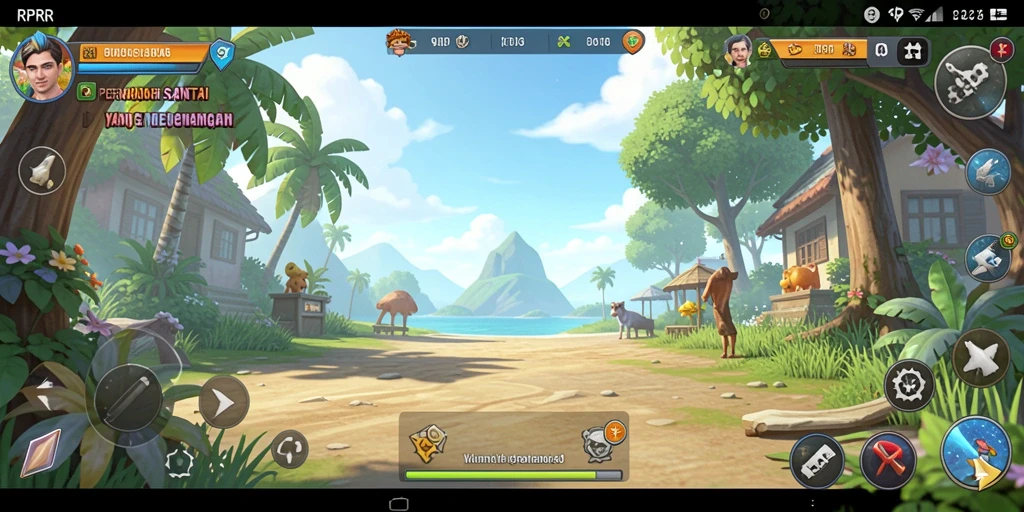Tampilan gameplay RPRR yang penuh warna dan menyenangkan.