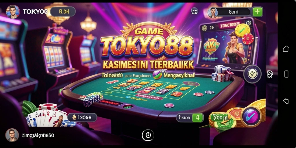Tampilan gameplay menegangkan di TOKYO88 dengan antarmuka kasino yang menarik.